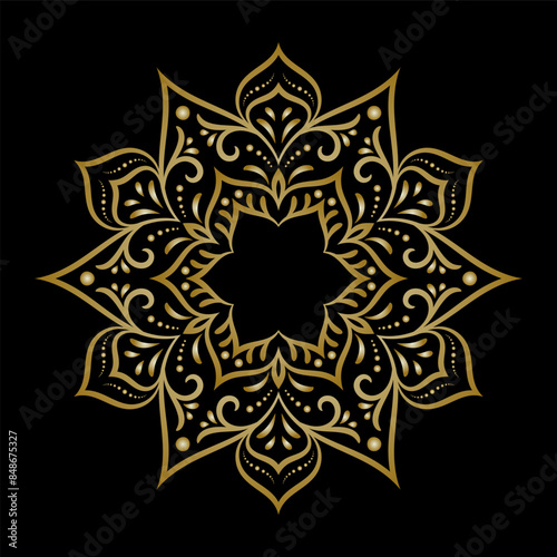 luxury ornamental mandala design background, Decorative ornamental Mandala in ethnic oriental style, Vintage decorative elements