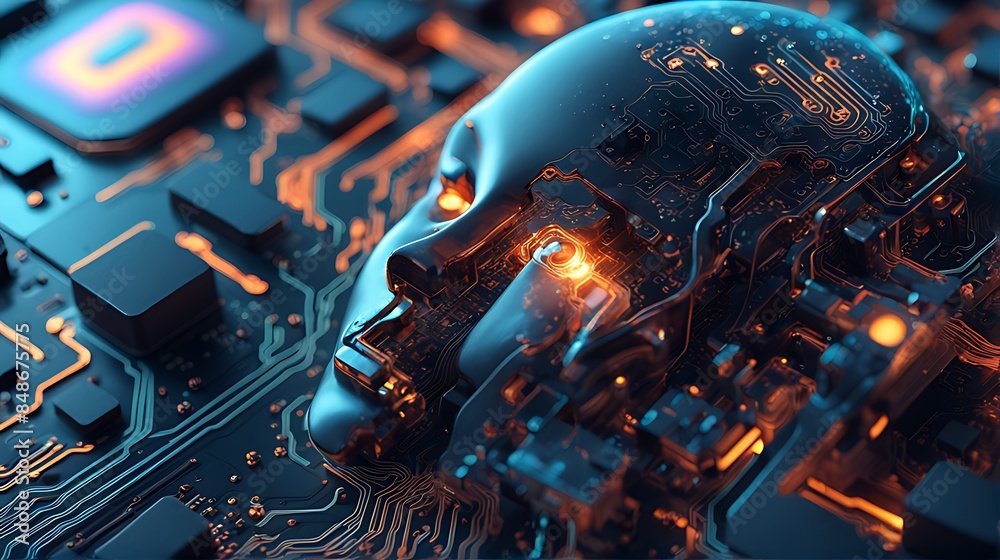 3D Rendered Illustration of Machine Learning with AI, Deep Data Mining, and Modern Computer Technology Concepts 3D Rendered Illustration of Machine Learning with AI, Deep Data Mining, and Modern Computer Technology Concepts