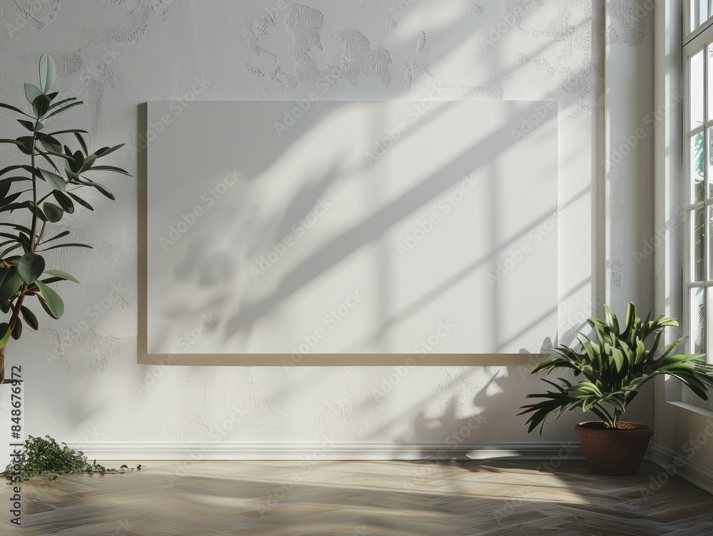 Blank Canvas Mockup in a Minimalist Interior Blank Canvas Mockup in a Minimalist Interior