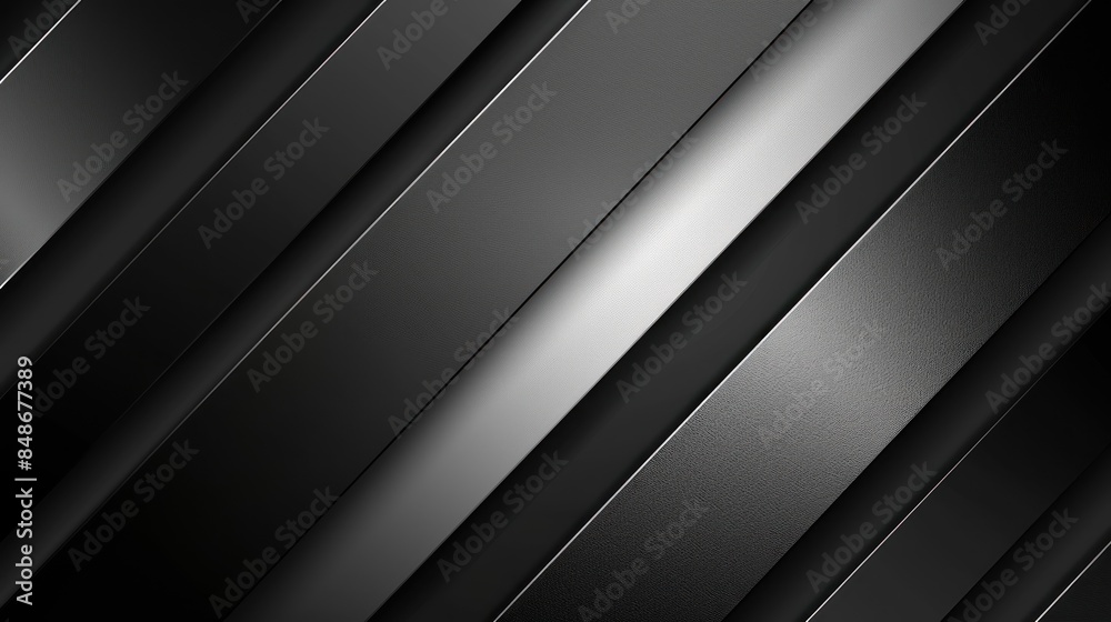 Abstract Diagonal Black and White Stripes