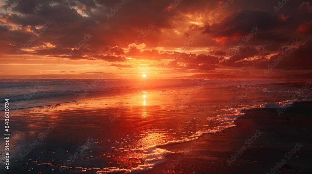 Obraz premium Summer Beach Sunrise