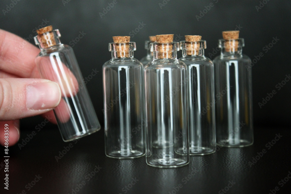 Miniature Glass Cork Bottles for Making DIY Pixie Dust Necklace Charms
