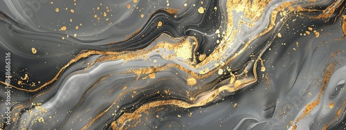 Panel kuchenny z motywem gray and gold background with marbled texture