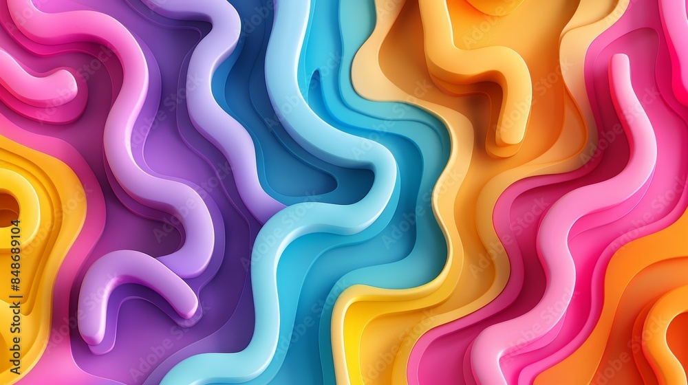 Colorful abstract shape puzzle maze with liquid flow dynamics, minimalist and seamless pattern integration Colorful abstract shape puzzle maze with liquid flow dynamics, minimalist and seamless pattern integration