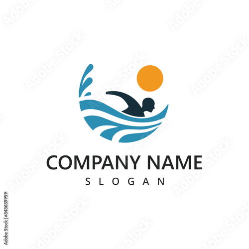Swimming Logo Design for Health and Fitness