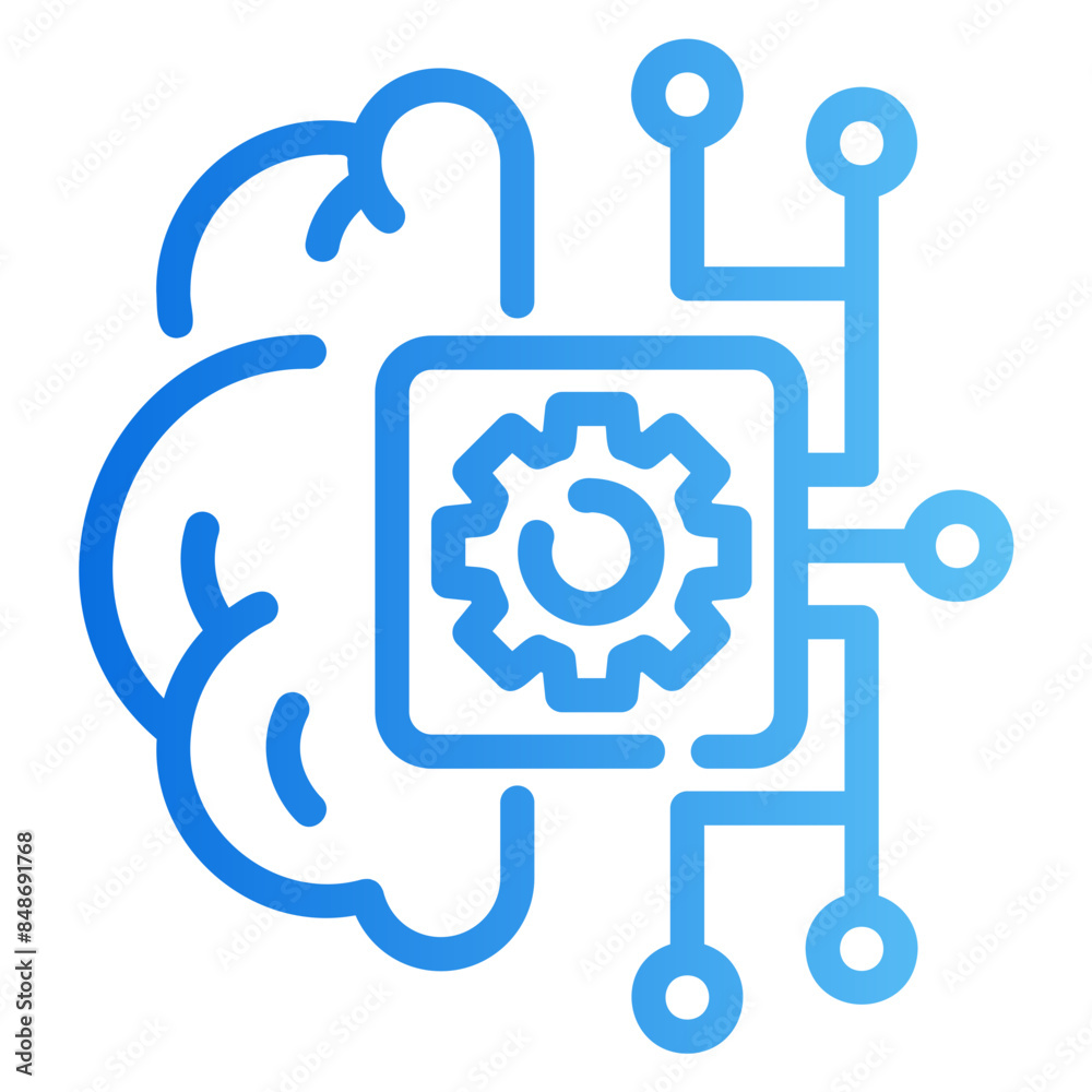 machine learning gradient icon machine learning gradient icon