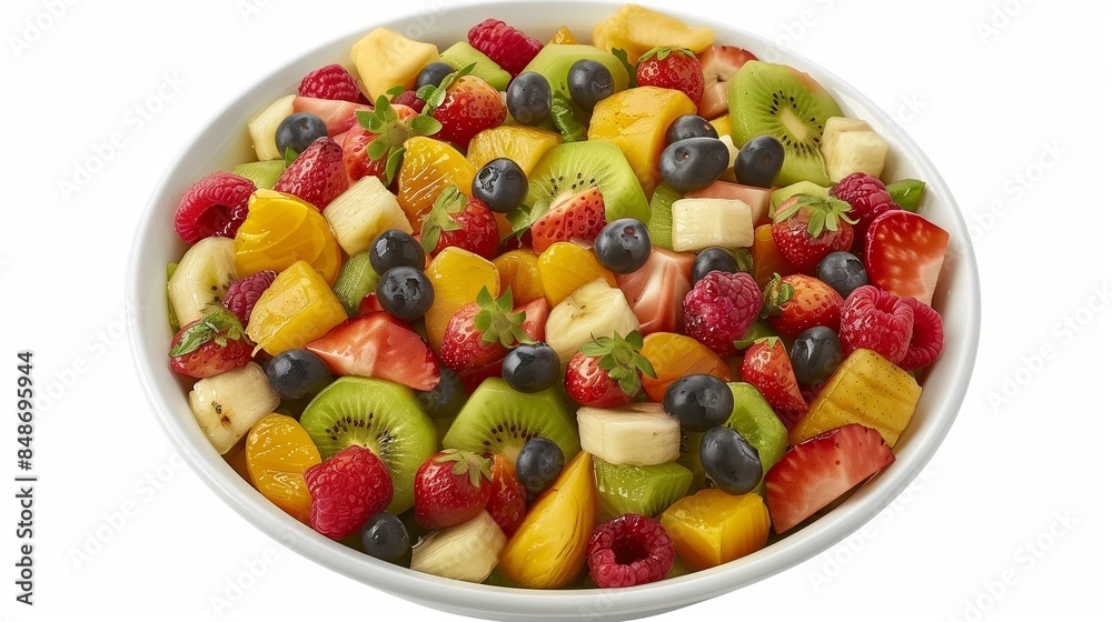 Mixed Fruit Salad in bowl isolated on white background Mixed Fruit Salad in bowl isolated on white background