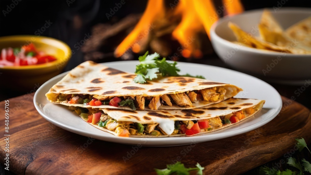 Rustic Outdoor Taco Feast with Salsa and Guacamole Rustic Outdoor Taco Feast with Salsa and Guacamole