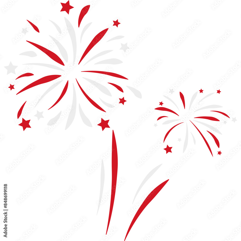 Obraz premium Indonesian Independence Day Firework