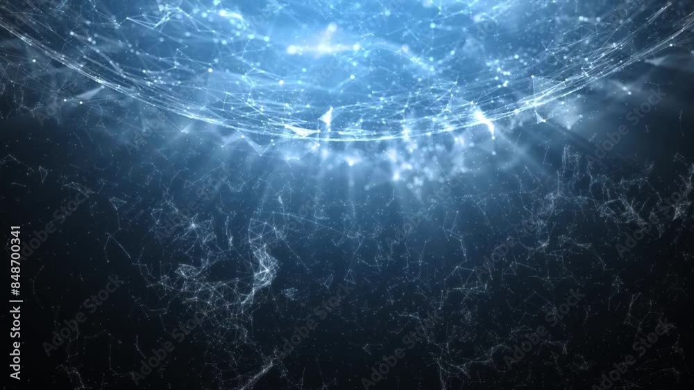 Rotation of network sphere with view from space and glow of light. Seamless looping copy space animation background. Rotation of network sphere with view from space and glow of light. Seamless looping copy space animation background.