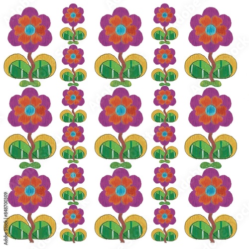 seamless pattern with flowers