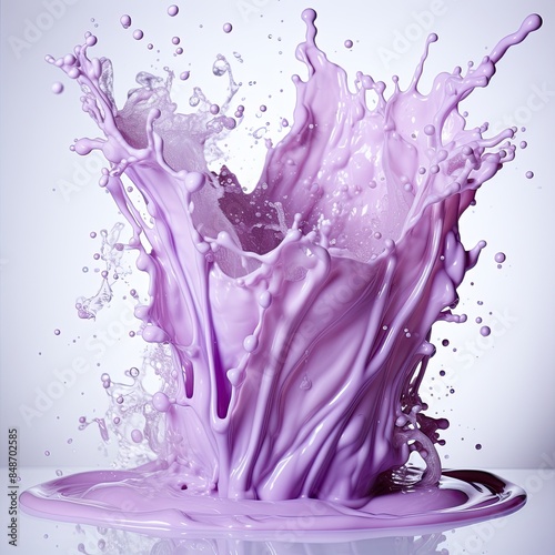 Splash effect high speed photography, isolated white background