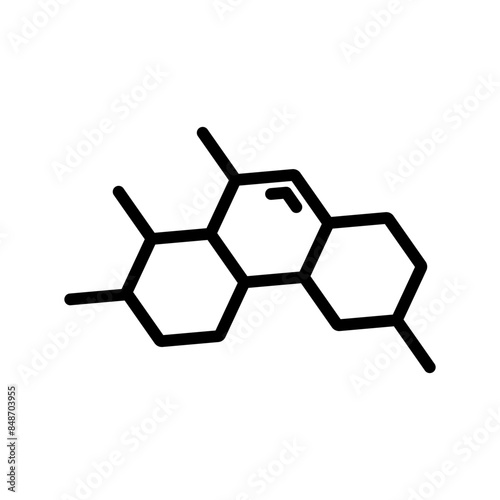 molecule icon line vector design illustration template