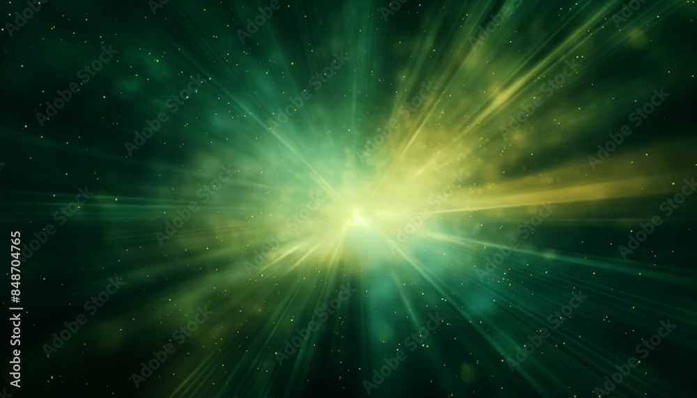 Naklejka premium green background with rays