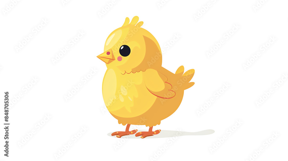 Adorable yellow baby chick with bright eyes and fluffy feathers standing alone on a white background. Perfect for spring or Easter themes. Adorable yellow baby chick with bright eyes and fluffy feathers standing alone on a white background. Perfect for spring or Easter themes.