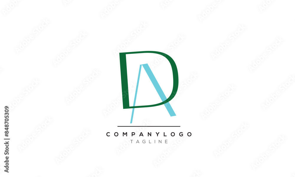 Alphabet letters Initials logo AD Alphabet letters Initials logo AD