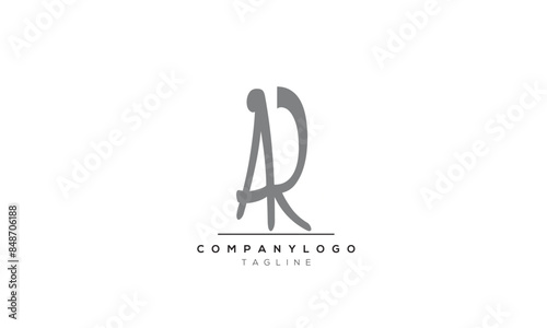  Alphabet letters Initials logo AR