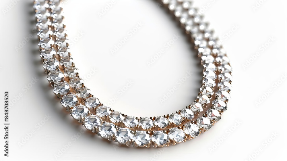 Obraz premium necklace with a lot of diamonds on it