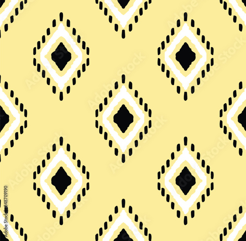 Geometric Ethnic Oriental Pattern Traditional Design,Abstract ethnic ikat chevron design for carpets, walls, clothes, gift wrap, Batik fabrics, and more. Stitching in the pattern of embroider