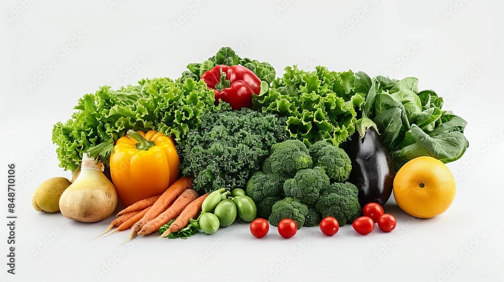 pile of fresh vegetables including broccoli, carrots, tomatoes, and other vegetables pile of fresh vegetables including broccoli, carrots, tomatoes, and other vegetables