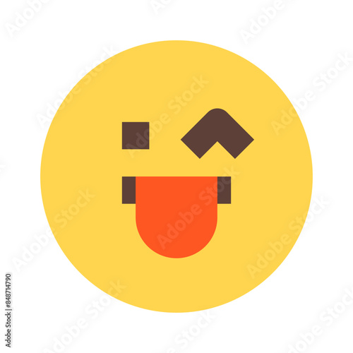 grin tongue wink smiley icon
