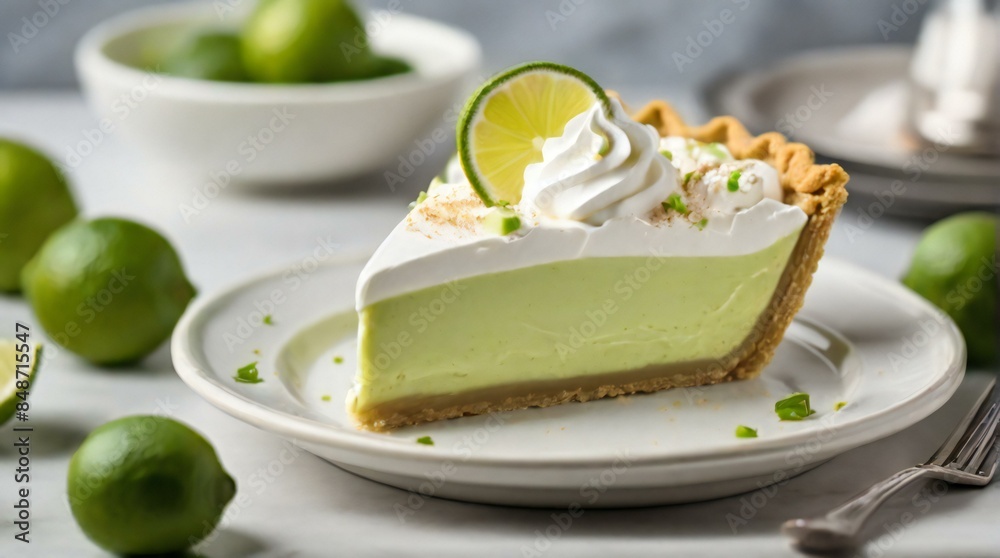 slice of cheesecake with mint slice of cheesecake with mint