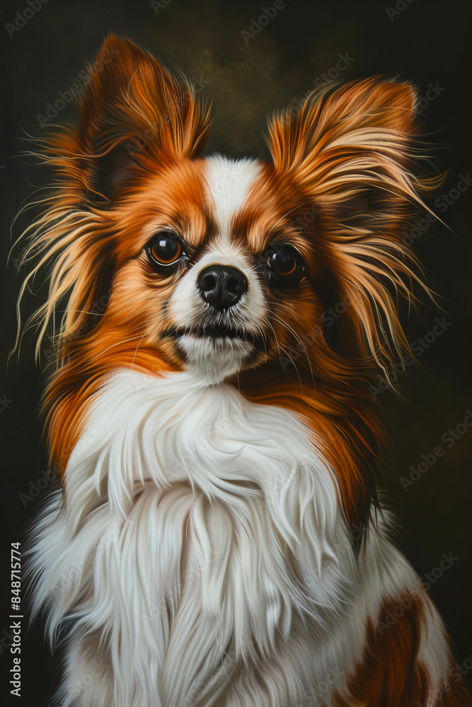 A painting of a chihuahuan dog. A painting of a chihuahuan dog.