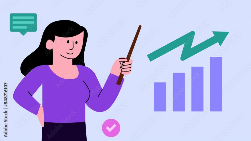Businesswoman Employee Present Presentation Animation Graphic Chart Statistic Analytic - Success Leader Woman Run Business
Businesswoman Employee Present Presentation Animation Graphic Chart Statistic Analytic - Success Leader Woman Run Business