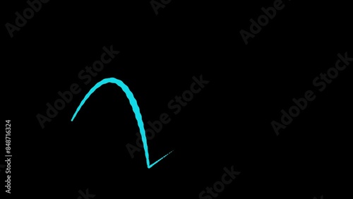 tik mark with motion and background is white