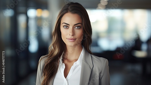 Confident businesswoman smiling at the camera