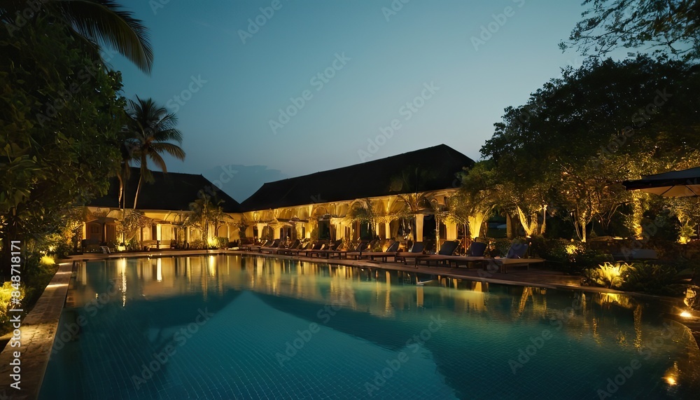 Modern Luxury House With Private Swimming Pool In Dawn Modern Luxury House With Private Swimming Pool In Dawn