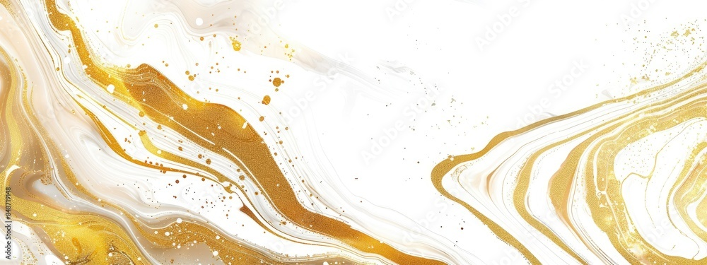 Fototapeta premium white and gold background with marbled texture