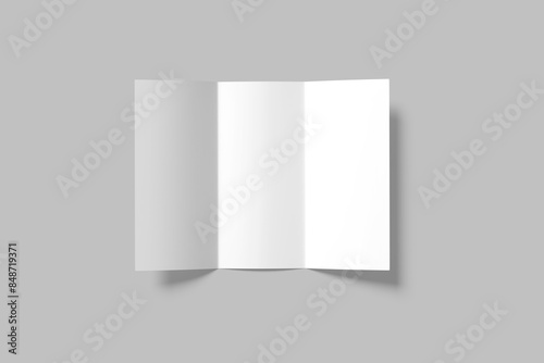 Blank DL trifold brochure mockup