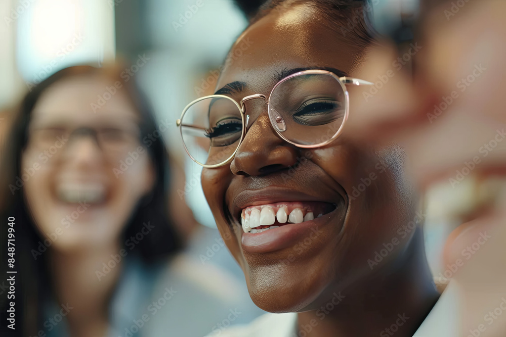 Diverse group of employees collaborating in an office, showcasing varied abilities and talents Diverse group of employees collaborating in an office, showcasing varied abilities and talents