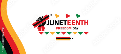 A Vibrant Banner Poster Design Juneteenth