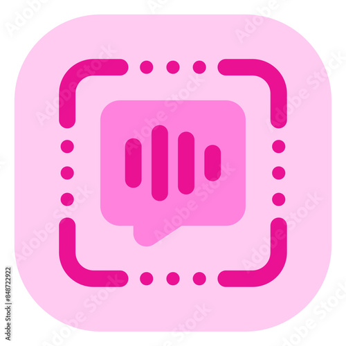 Editable speech recognition, voice scan vector icon. AI technology, artificial intelligence. Part of a big icon set family. Perfect for web and app interfaces, presentations, infographics, etc