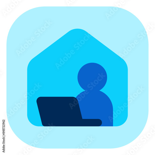 Editable remote working, online, freelance, laptop, home, employee vector icon. Job, profession. Part of a big icon set family. Perfect for web and app interfaces, presentations, infographics, etc