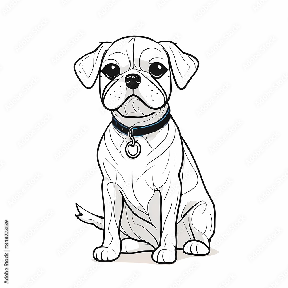 Fototapeta premium doodle dog illustration