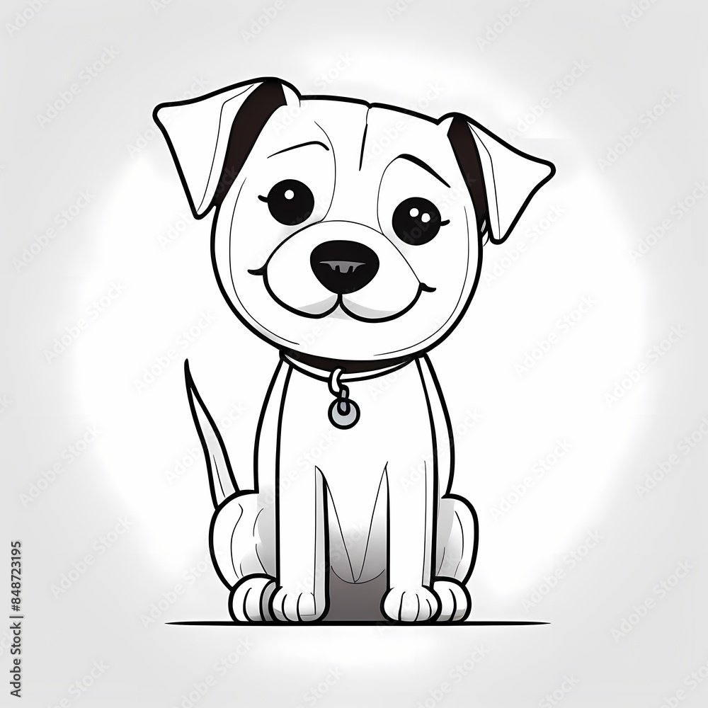 Fototapeta premium doodle dog illustration