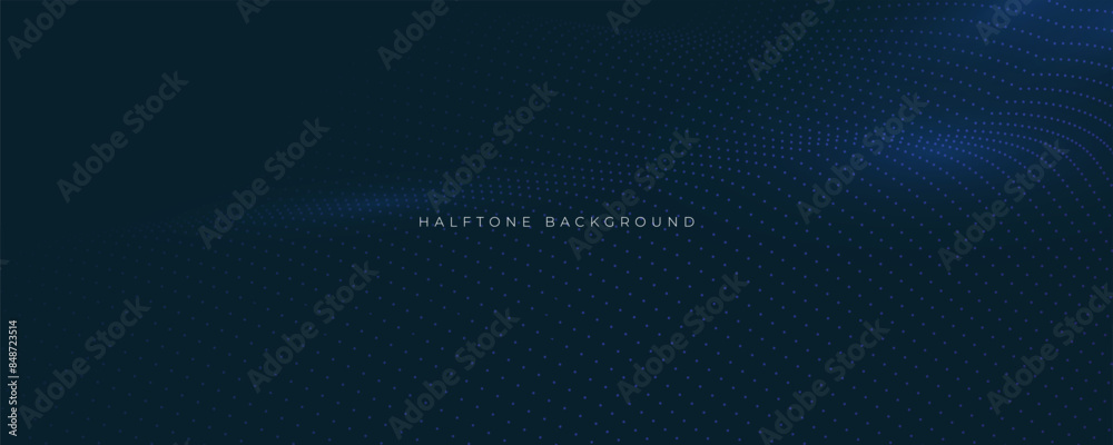 Fototapeta premium Abstract Halftone Technology Background Wavy Particles Decoration Vector