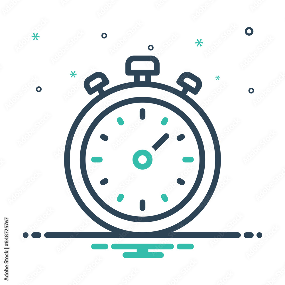 Obraz premium Mix icon for chronometer 