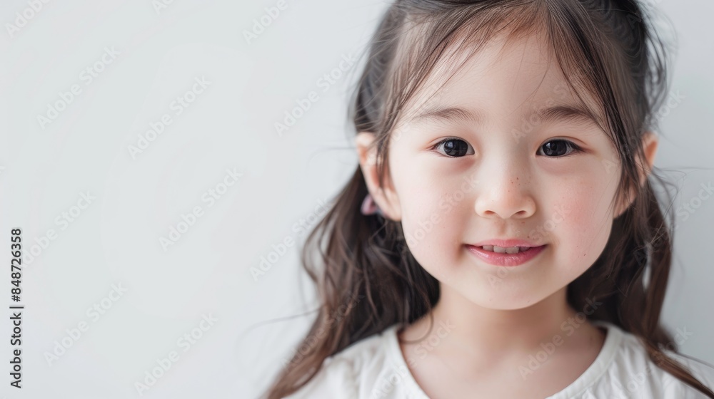 Lovely Asian sister against a white backdrop Lovely Asian sister against a white backdrop