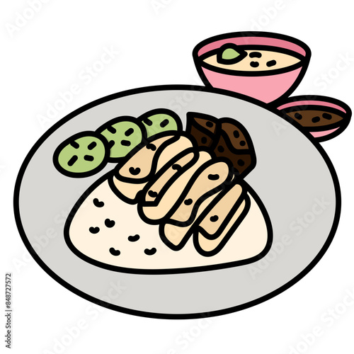 steamed chicken rice
