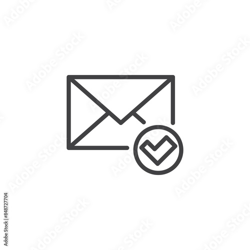 Verified Email line icon