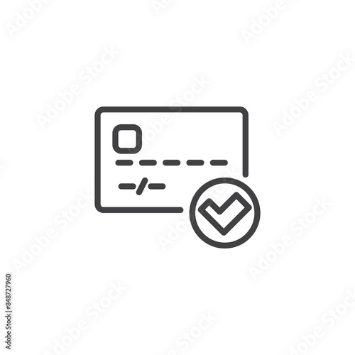 Secure Payment Transaction line icon