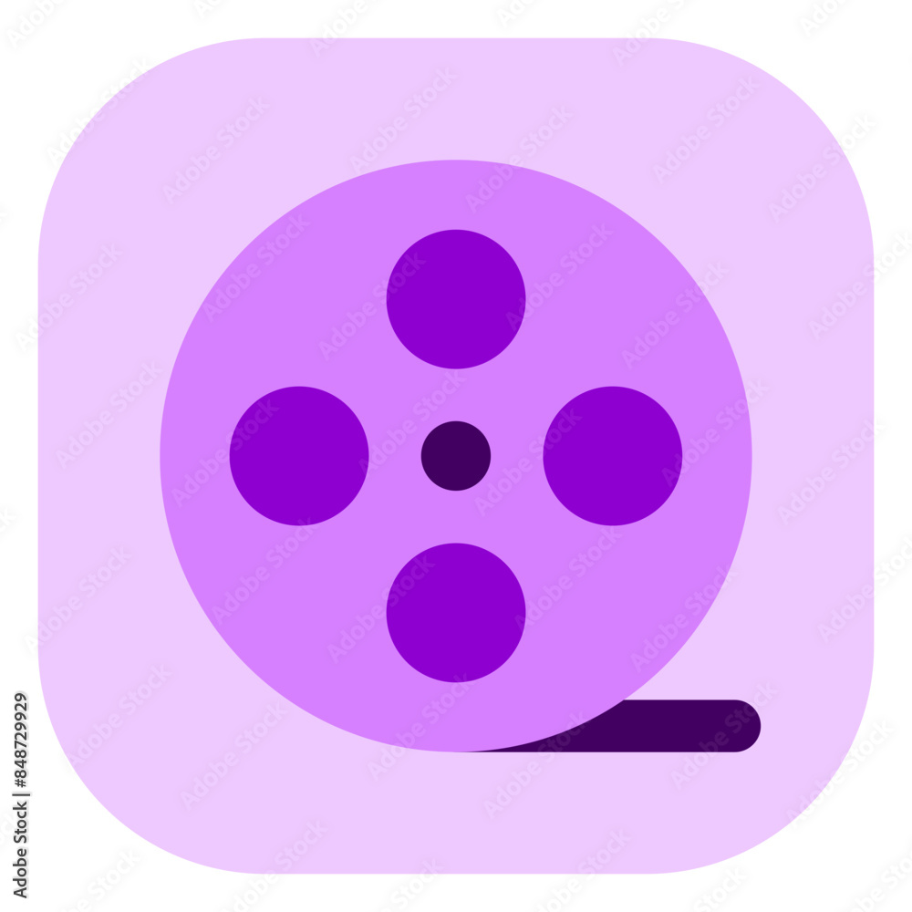 Fototapeta premium Editable film reel, movie roll vector icon. Movie, cinema, entertainment. Part of a big icon set family. Perfect for web and app interfaces, presentations, infographics, etc