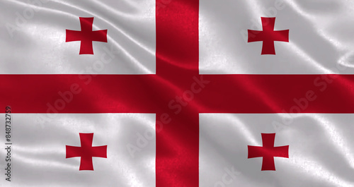 Quadro su tela Geogira waving flag