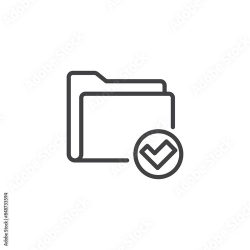 Approved File line icon