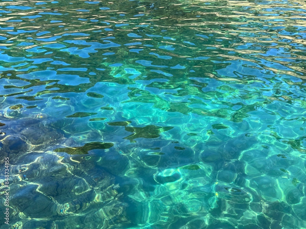 Obraz premium Mediterranean sea clear transparent turquoise blue water 
