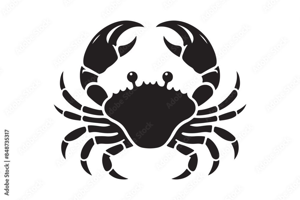 Crab Silhouette Vector Illustration for Clipart Crab Silhouette Vector Illustration for Clipart